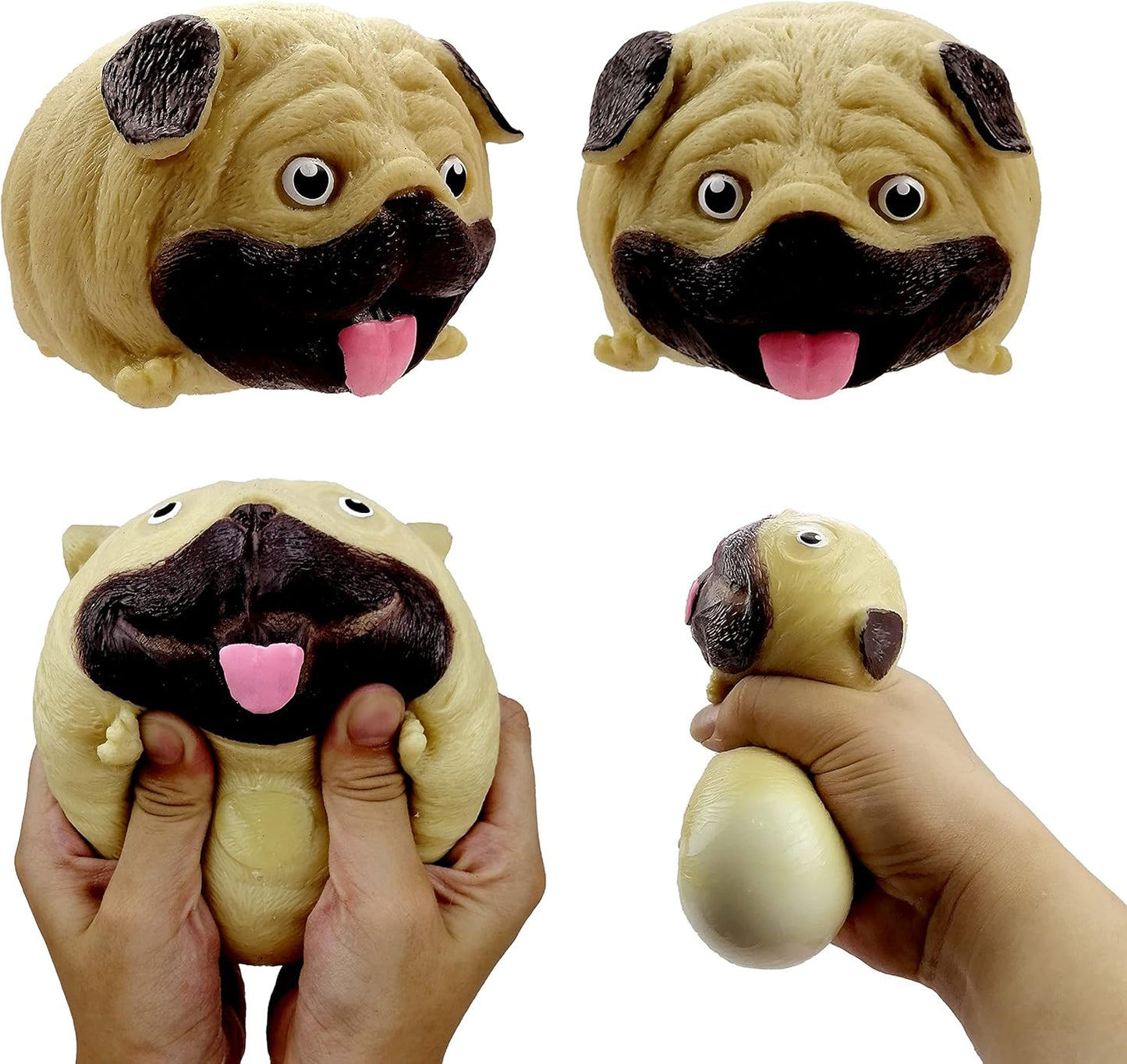 Adults and Children Reduce Stress Ball Puppy Fidget Toy Anti-Stress Sensory Ball Squeeze Toy Gift (Han Han Dog)