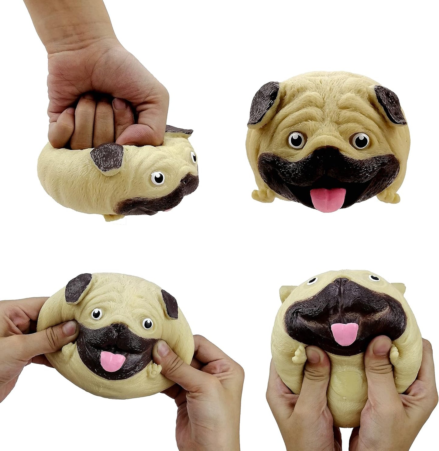 Adults and Children Reduce Stress Ball Puppy Fidget Toy Anti-Stress Sensory Ball Squeeze Toy Gift (Han Han Dog)