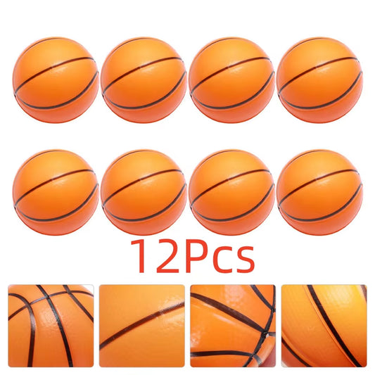 12Pcs Foamed Basketball Stress Balls Kids Stress Balls Toys Stress Balls Foam Rubber Squeeze anti Stress Toy Balls Birthday Gift