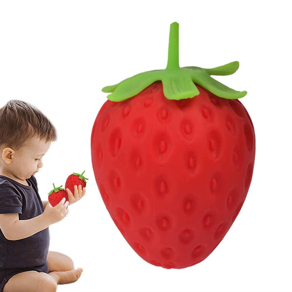 Squeeze Color Changing Strawberry Toy Hand-Pinching Antistress Funny Reduce Pressure Strawberry for Easter Basket Stuffers